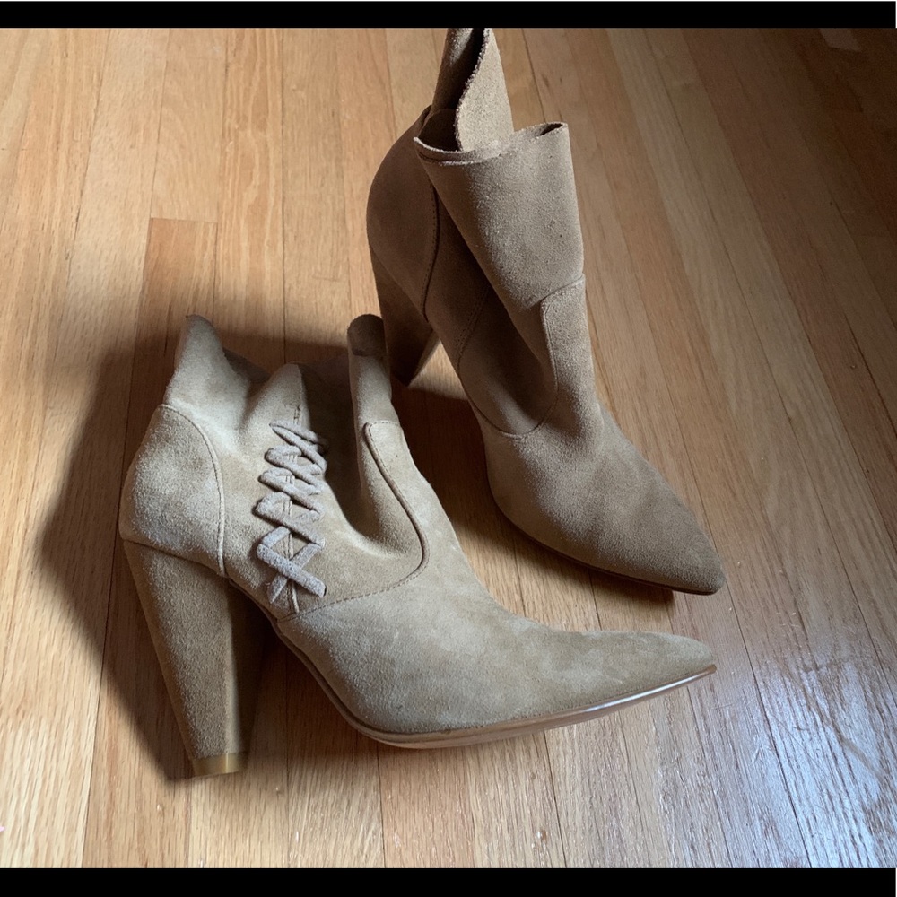 Zara suede western style ankle boots